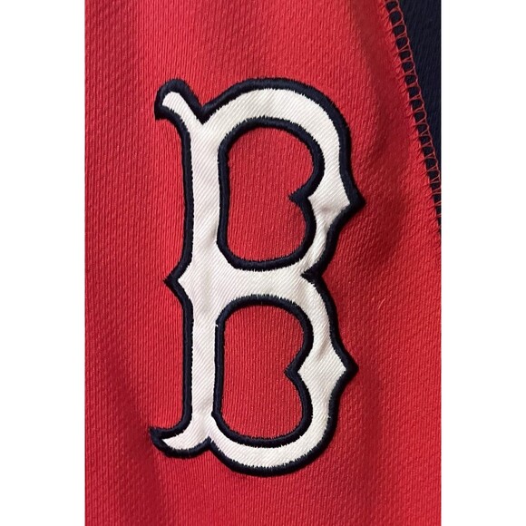 VTG Nike Boston Red Sox Matsuzaka #18 Button Up Baseball Jersey Childs M Red - Picture 3 of 8